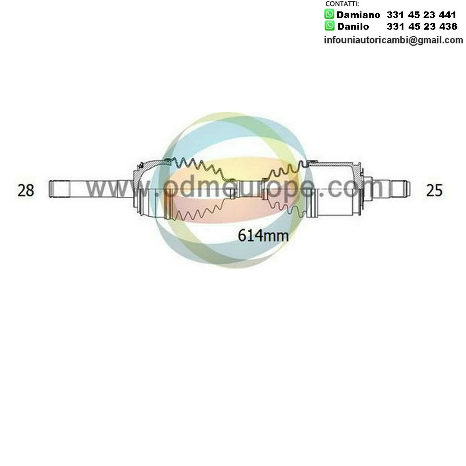 SEMIASSE/ALBERO MOTORE CAMBIO MANUALE ANTERIORE SINISTRO Mitsubishi L200 da 1996 a 2008 / Montero da 1991 a 2000 / Pajero da 1990 a 2000