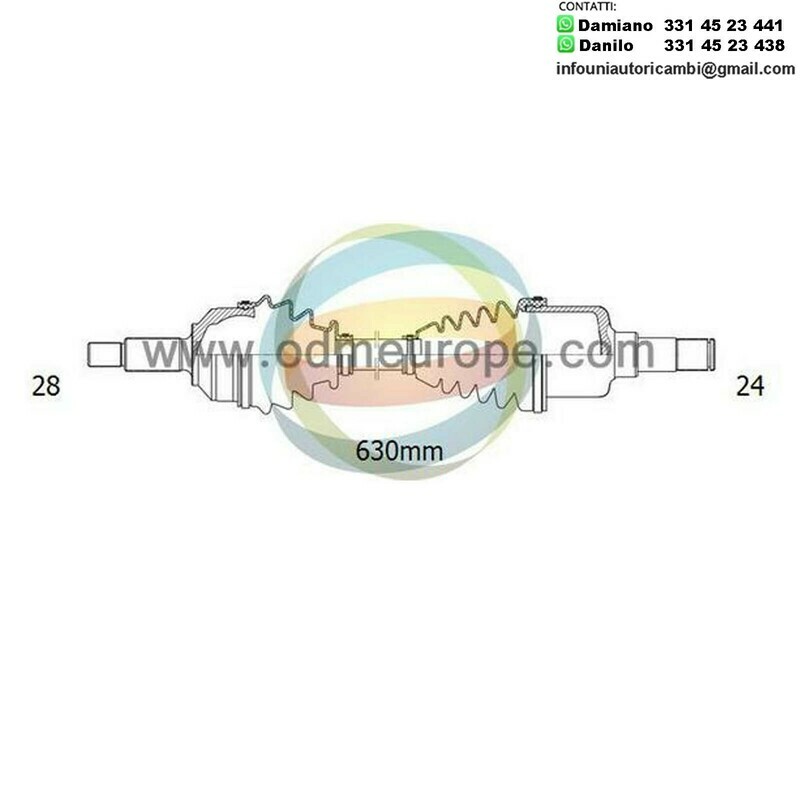 SEMIASSE/ALBERO MOTORE CAMBIO MANUALE ANTERIORE SINISTRO Citroen C4 [Aircross] / C-Crosser da 2007 a 2020 / Mitsubishi Outlander II da 2006 a 2013 / Peugeot 4007 da 2007 a 2013 / 4008 da 2007 a 2020