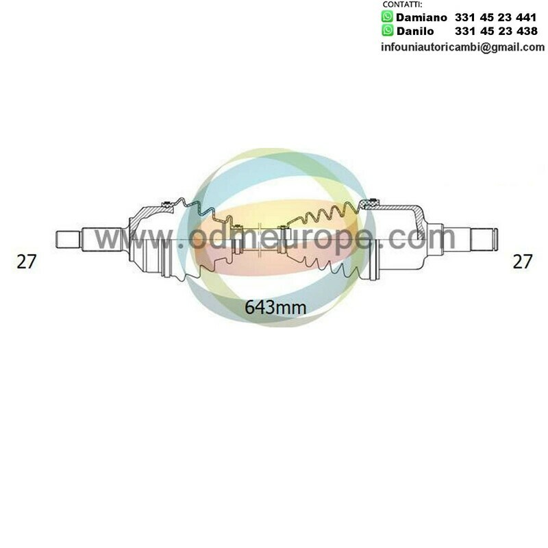 SEMIASSE/ALBERO MOTORE CAMBIO AUTOMATICO Mitsubishi 3000GT da 1991 a 1998