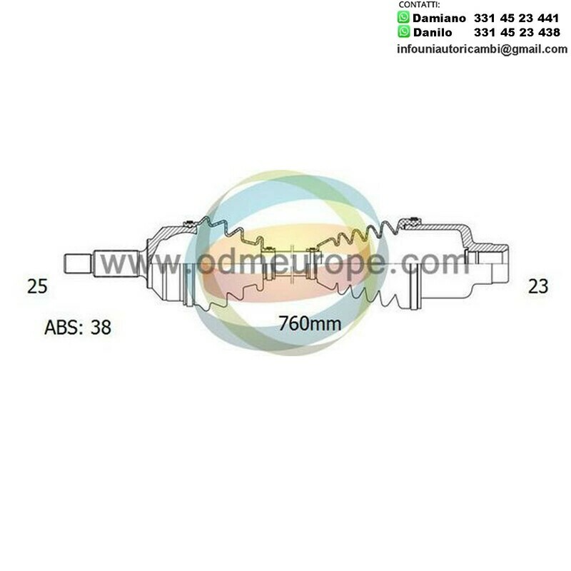 SEMIASSE/ALBERO MOTORE CAMBIO MANUALE / AUTOMATICO Proton Savvy da 2005 a 2013