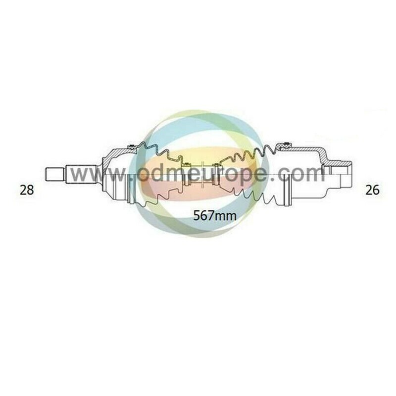 SEMIASSE/ALBERO MOTORE CAMBIO MANUALE ANTERIORE DESTRO Citroen C4 [Aircross] / C-Crosser da 2007 a 2020 / Mitsubishi Outlander II da 2006 a 2013 / Peugeot 4007  / 4008 da 2007 a 2020