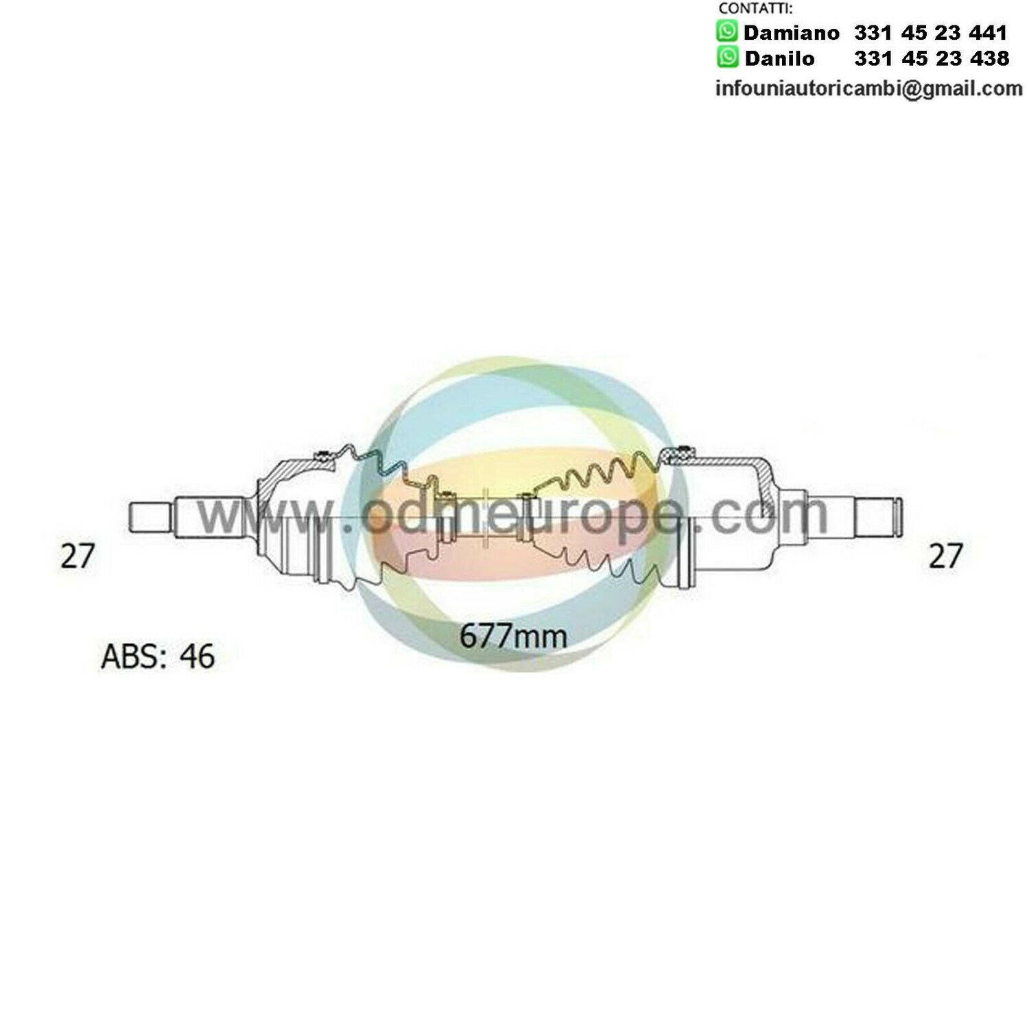 SEMIASSE/ALBERO MOTORE CAMBIO MANUALE Hyundai i30 [GD] da 2012 a 2020 / ix20 da 2010 a 2020