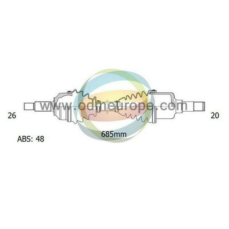 SEMIASSE/ALBERO MOTORE CAMBIO MANUALE / AUTOMATICO ANTERIORE SINISTRO Toyota	Camry [V2] da 1996 a 2002
