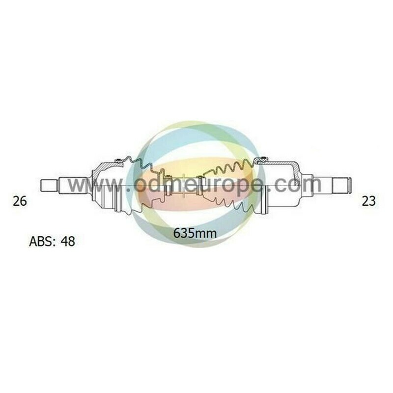 SEMIASSE/ALBERO MOTORE CAMBIO MANUALE / AUTOMATICO ANTERIORE SINISTRO Toyota	Corolla [E12] da 2001 a 2007 / Corolla [Verso] da 2001 a 2004 / Corolla [E12] da 2001 a 2008