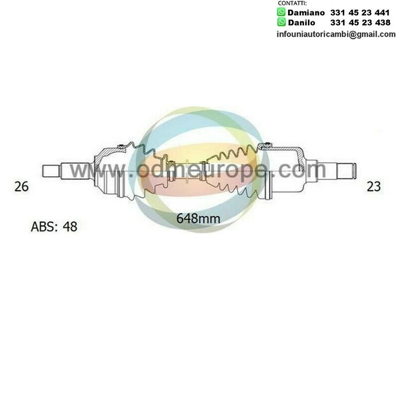 SEMIASSE/ALBERO MOTORE CAMBIO AUTOMATICO Toyota Matrix da 2002 a 2004
