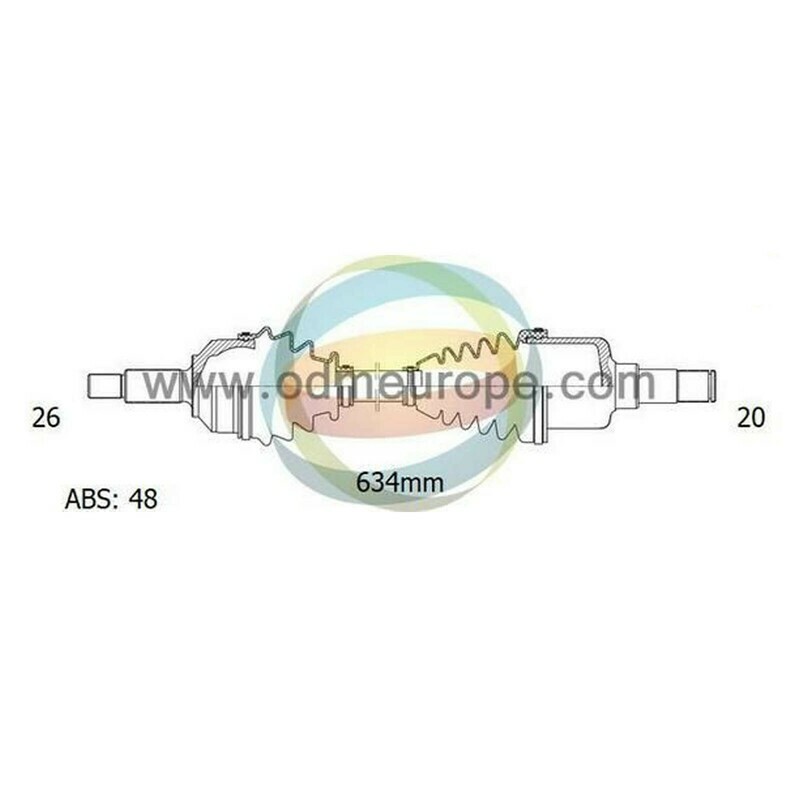 SEMIASSE/ALBERO MOTORE CAMBIO MANUALE / AUTOMATICO ANTERIORE SINISTRO Toyota	Celica [T23] da 1999 a 2007