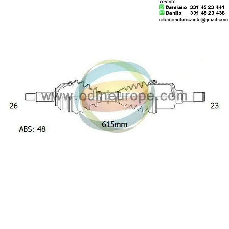 SEMIASSE/ALBERO MOTORE CAMBIO MANUALE / AUTOMATICO ANTERIORE SINISTRO Toyota	Avensis [T22]  da 1997 a 2001