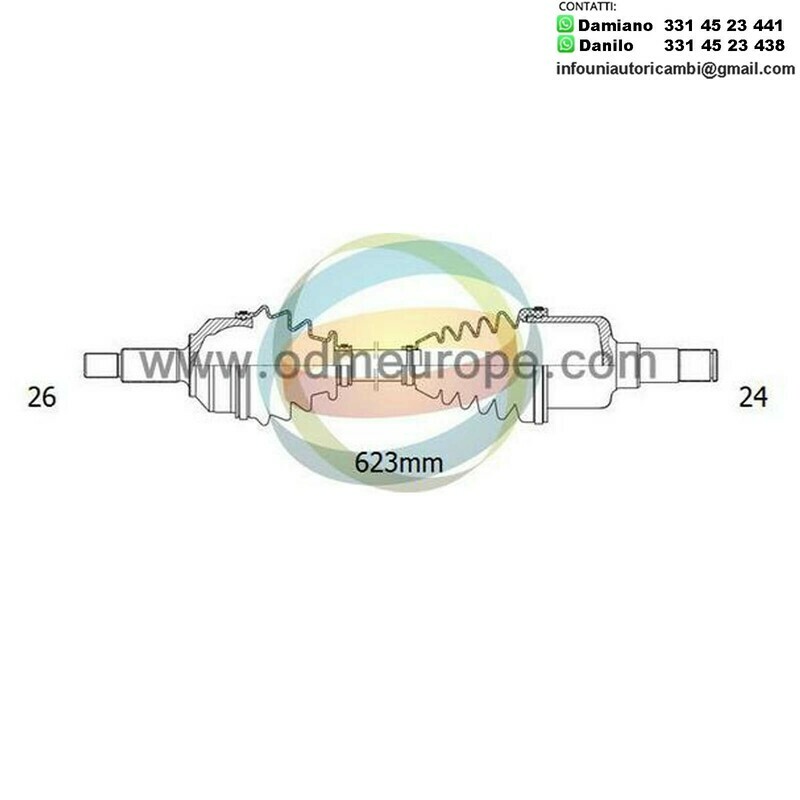 SEMIASSE/ALBERO MOTORE CAMBIO AUTOMATICO ANTERIORE SINISTRO Lexus CT200 da 2010 a 2020 / Toyota Auris [E15] da 2011 a 2012 / Prius [Plus] da 2008 a 2020