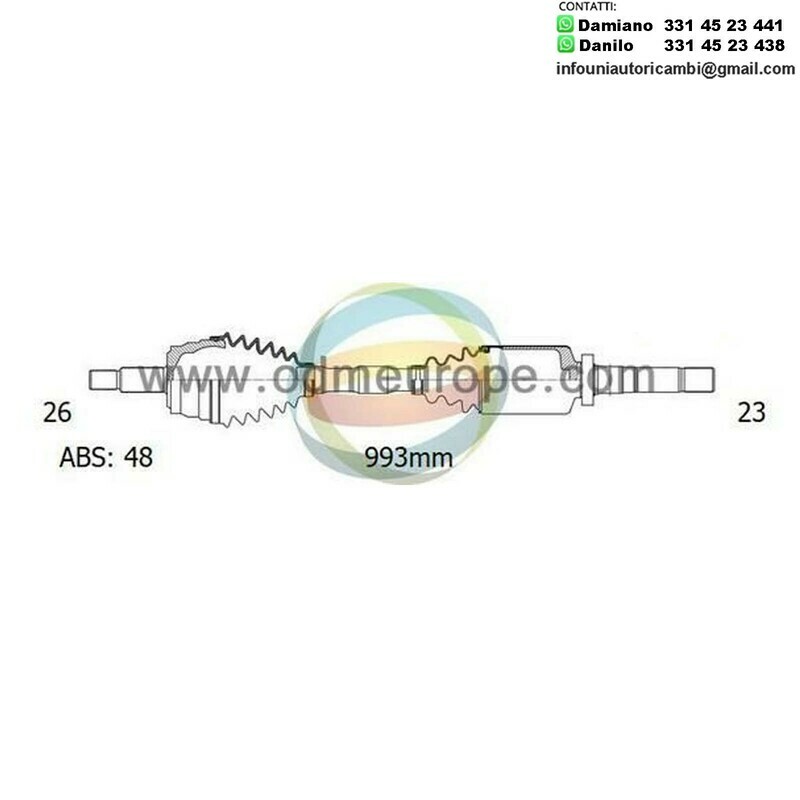 SEMIASSE/ALBERO MOTORE CAMBIO AUTOMATICO Lexus RX300 da 2000 a 2003