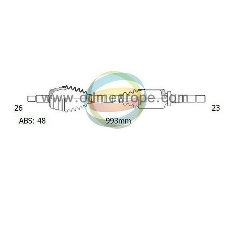 SEMIASSE/ALBERO MOTORE CAMBIO MANUALE / AUTOMATICO ANTERIORE DESTRO Toyota Rav4 II da 2000 a 2006