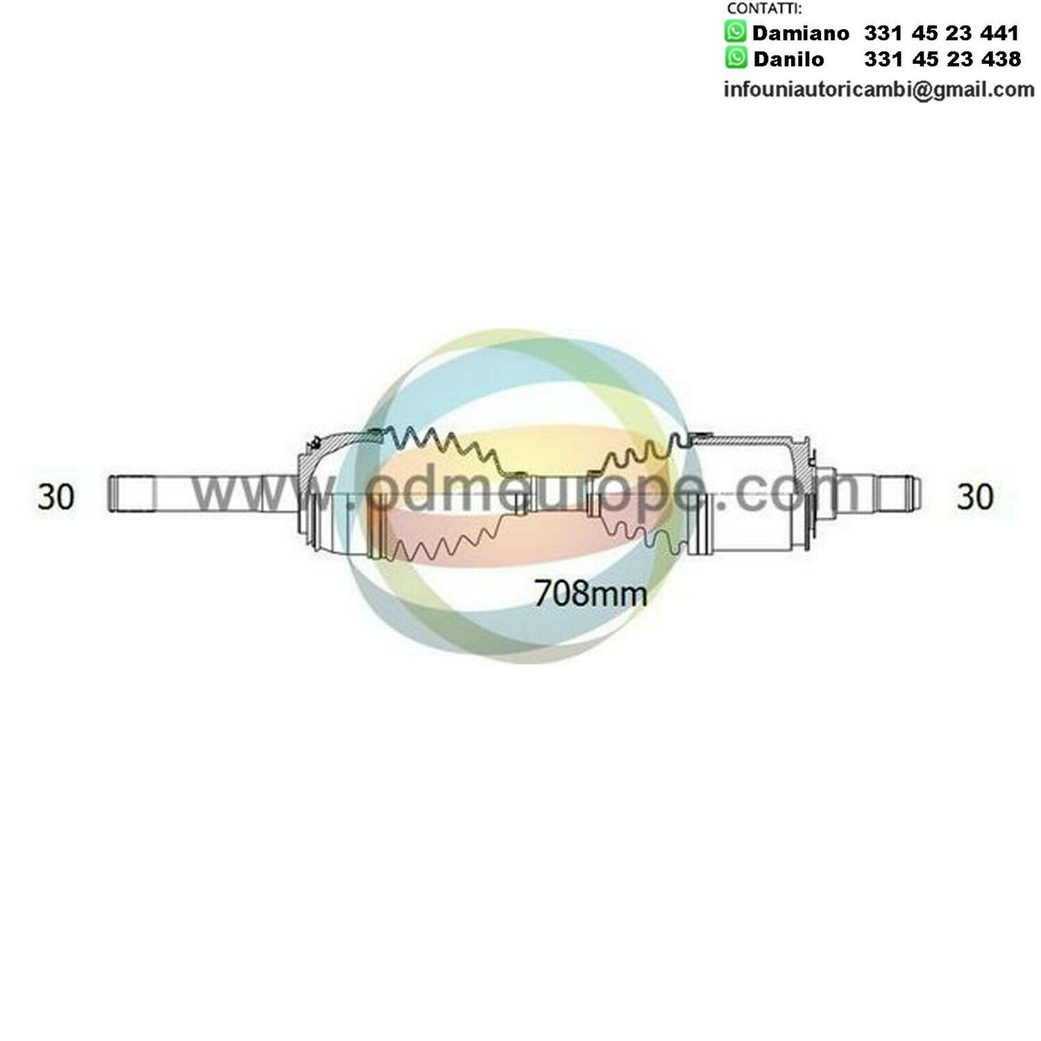 SEMIASSE/ALBERO MOTORE CAMBIO MANUALE / AUTOMATICO ANTERIORE SINISTRO / DESTRO Lexus LX470 da 1998 a 2007 / Toyota Landcruiser [J10_] da 1998 a 2008