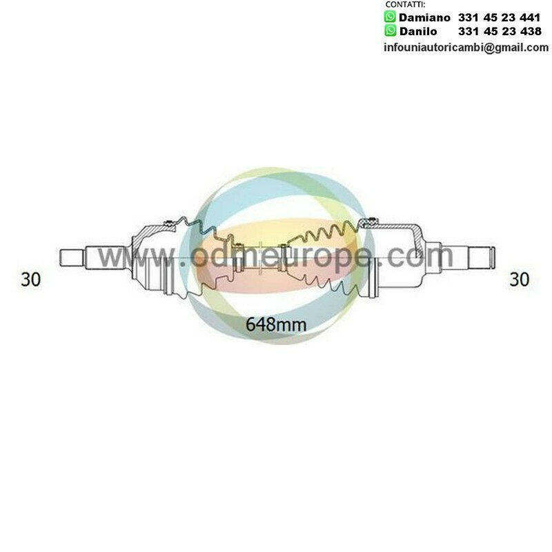 SEMIASSE/ALBERO MOTORE CAMBIO MANUALE / AUTOMATICO ANTERIORE SINISTRO / DESTRO Lexus	GX470 da 2003 a 2007 / Toyota Landcruiser [J12_] da 2002 a 2010 / Landcruiser [J15_] da 2009 a 2020