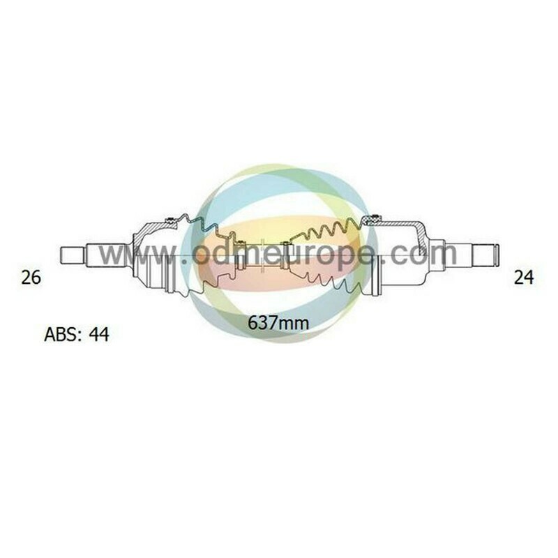 SEMIASSE/ALBERO MOTORE CAMBIO MANUALE / AUTOMATICO ANTERIORE SINISTRO Kia Mentor da 1994 a 1999 / Sephia da 1993 a 1999