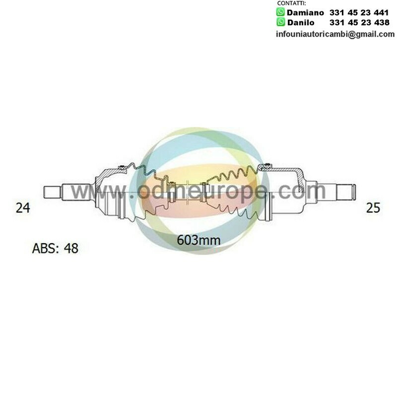 SEMIASSE/ALBERO MOTORE CAMBIO MANUALE ANTERIORE SINISTRO Kia Picanto da 2011 a 2020