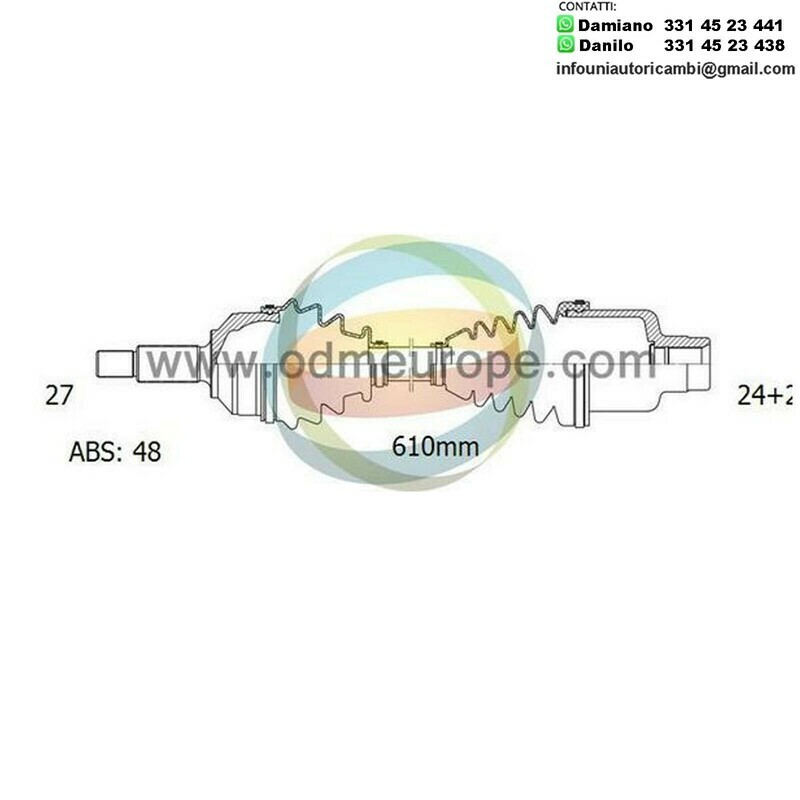 SEMIASSE/ALBERO MOTORE CAMBIO MANUALE / AUTOMATICO Hyundai Tucson da 2004 a 2011 / Kia Sportage	da 2004 a 2020
