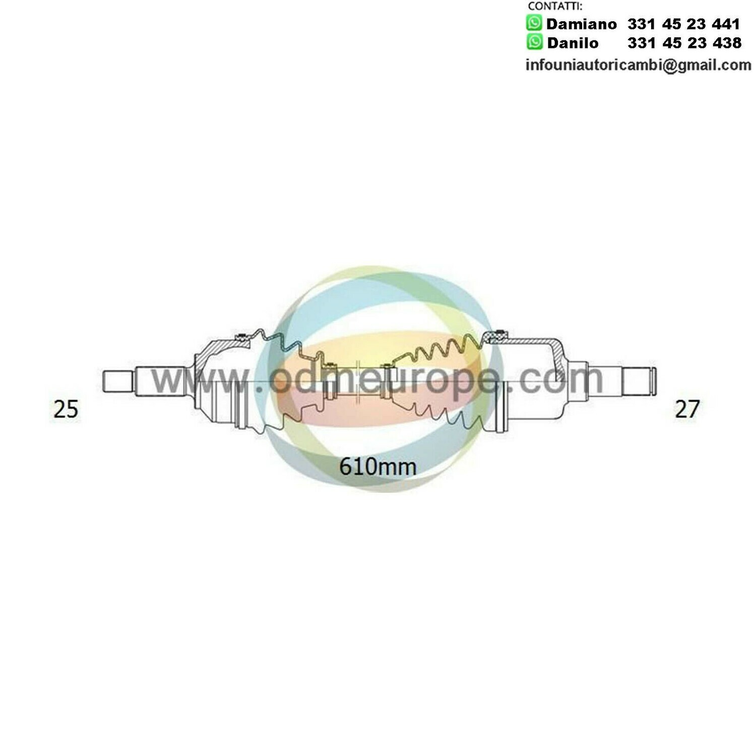 SEMIASSE/ALBERO MOTORE CAMBIO AUTOMATICO ANTERIORE SINISTRO Mercedes A Class (W169) da 2004 a 2012 / B Class (W245)	da 2005 a 2012