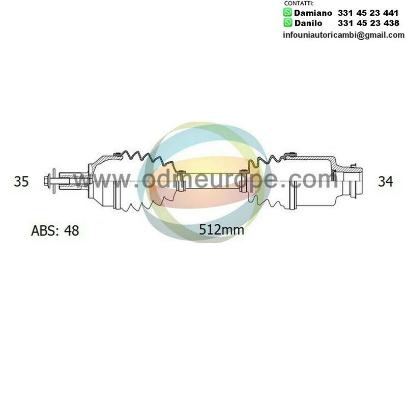 SEMIASSE/ALBERO MOTORE CAMBIO AUTOMATICO Mercedes E Class (W210)  da 1996 a 2003