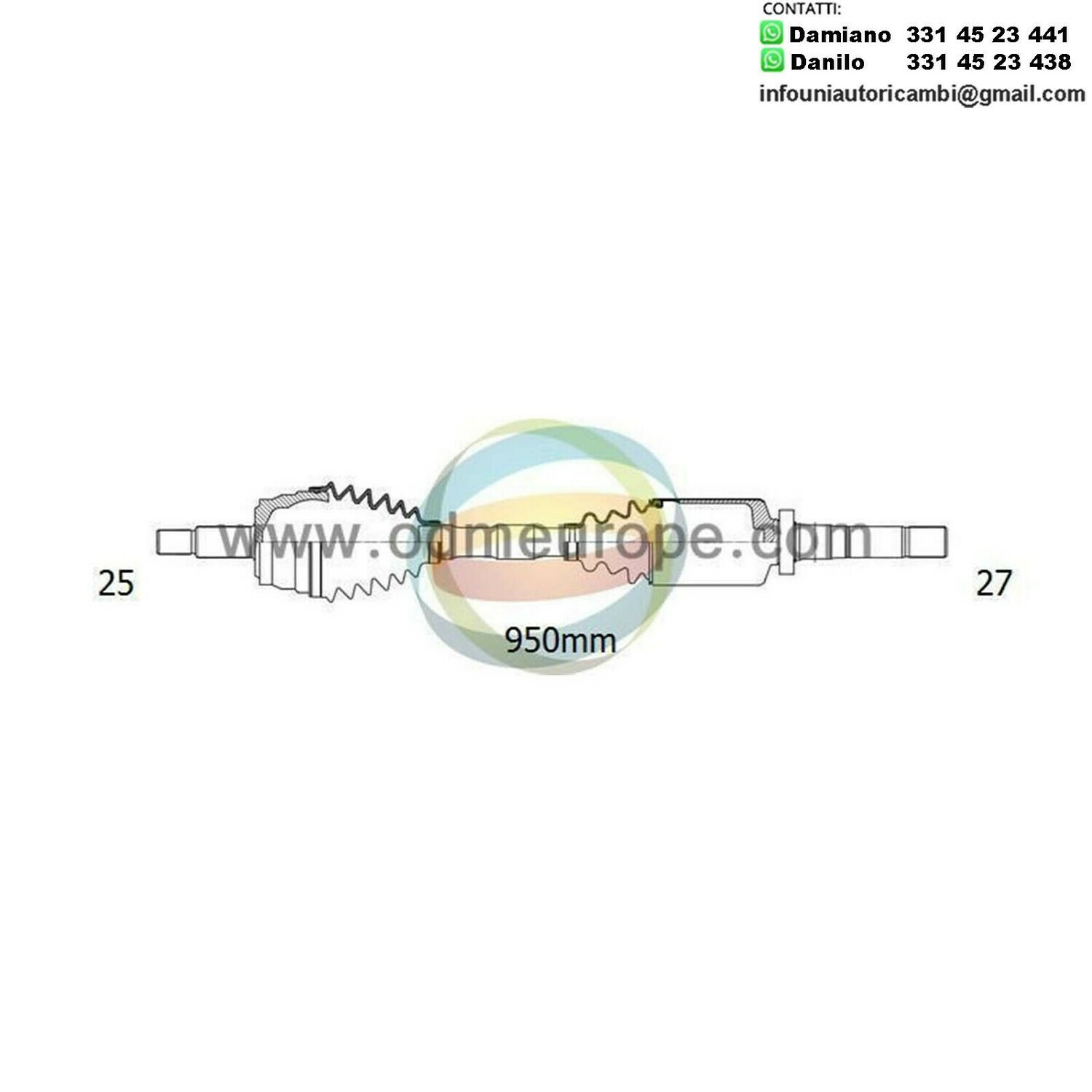 SEMIASSE/ALBERO MOTORE CAMBIO AUTOMATICO ANTERIORE DESTRO Mercedes A Class (W169) da 2004 a 2012 / B Class (W245) da 2005 a 2012