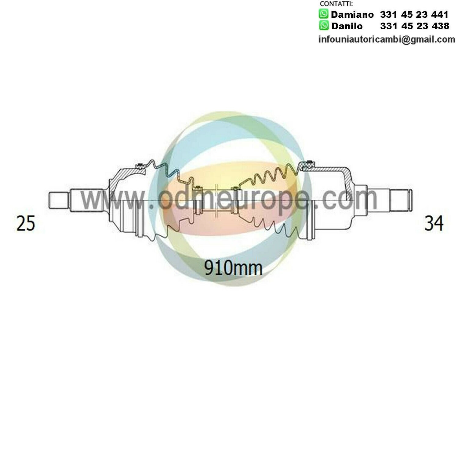 SEMIASSE/ALBERO MOTORE CAMBIO MANUALE / AUTOMATICO Mitsubishi Colt [Z3*A, Z2*A] da 2004 a 2012 / Smart Forfour da 2004 a 2006