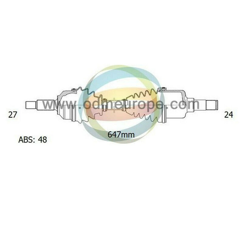 SEMIASSE/ALBERO MOTORE CAMBIO MANUALE ANTERIORE SINISTRO Citroen Jumpy / Dispatch da 1995 a 2007 / Evasion da 1994 a 2003