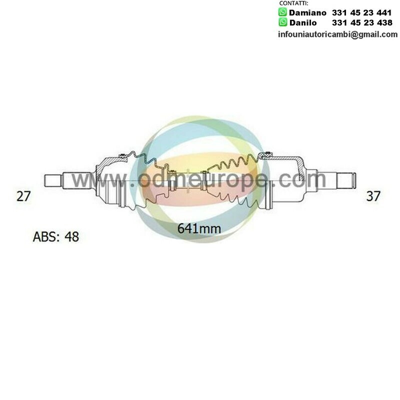 SEMIASSE/ALBERO MOTORE CAMBIO Citroen	Jumpy / Dispatch da 1995 a 2007 / Synergie	da 1995 a 2003