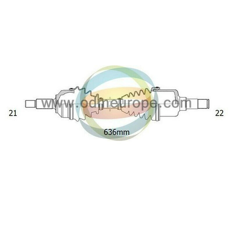 SEMIASSE/ALBERO MOTORE CAMBIO MANUALE Citroen C2 da 2003 a 2010 / Citroen C3 2002 a 2020 / Peugeot 1007 da 2005 a 2020