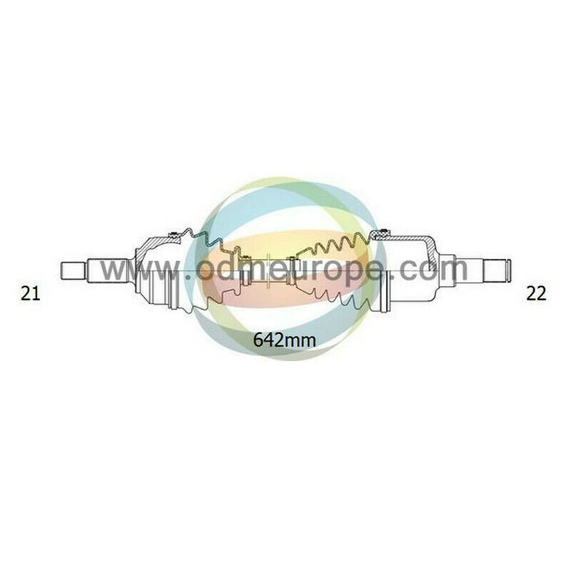 SEMIASSE/ALBERO MOTORE CAMBIO MANUALE ANTERIORE SINISTRO Citroen C2 da 2003 a 2011 / C3  / C3 [Pluriel] da 2002 a 2020 / Peugeot	1007 da 2005 a 2020