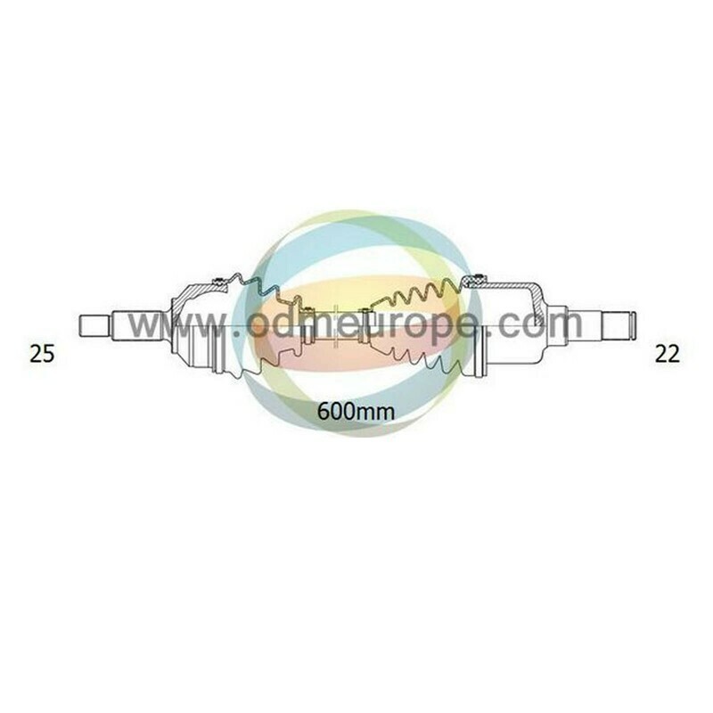 SEMIASSE/ALBERO MOTORE CAMBIO MANUALE ANTERIORE SINISTRO Peugeot 306 da 1993 a 2001 / 306 [Cabriolet] da 1996 a 2001
