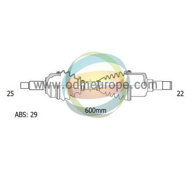 SEMIASSE/ALBERO MOTORE CAMBIO MANUALE ANTERIORE SINISTRO Peugeot 306 da 1993 a 2002 / 306 [Cabriolet] da 1996 a 2002 / 306 [Break]	da 2000 a 2002