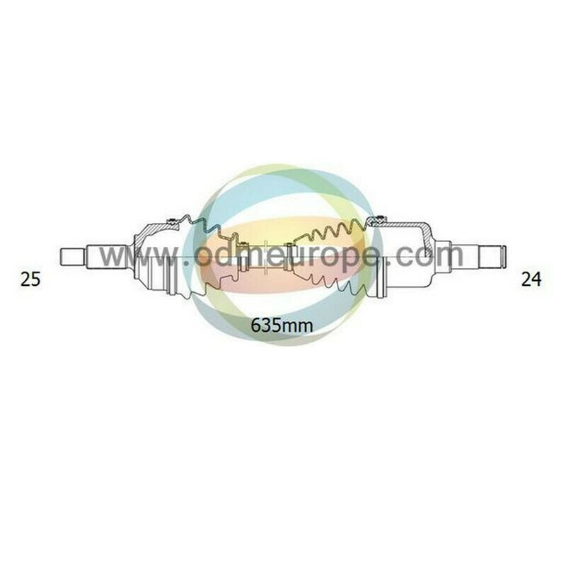 SEMIASSE/ALBERO MOTORE CAMBIO MANUALE ANTERIORE SINISTRO Citroen C4 I da 2004 a 2012 / Peugeot 307 da 2001 a 2010 / 307 SW da 2002 a 2020