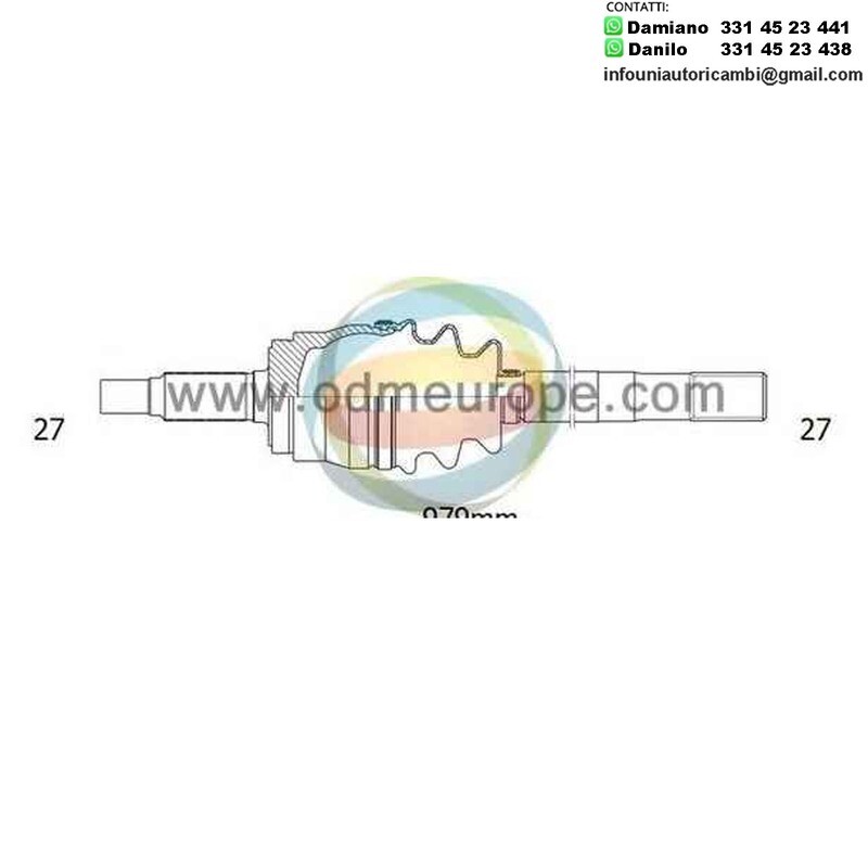 SEMIASSE Jeep Cherokee / Grand Cherokee I  da 1991 a 1999 / Wrangler II da 1996 a 2007