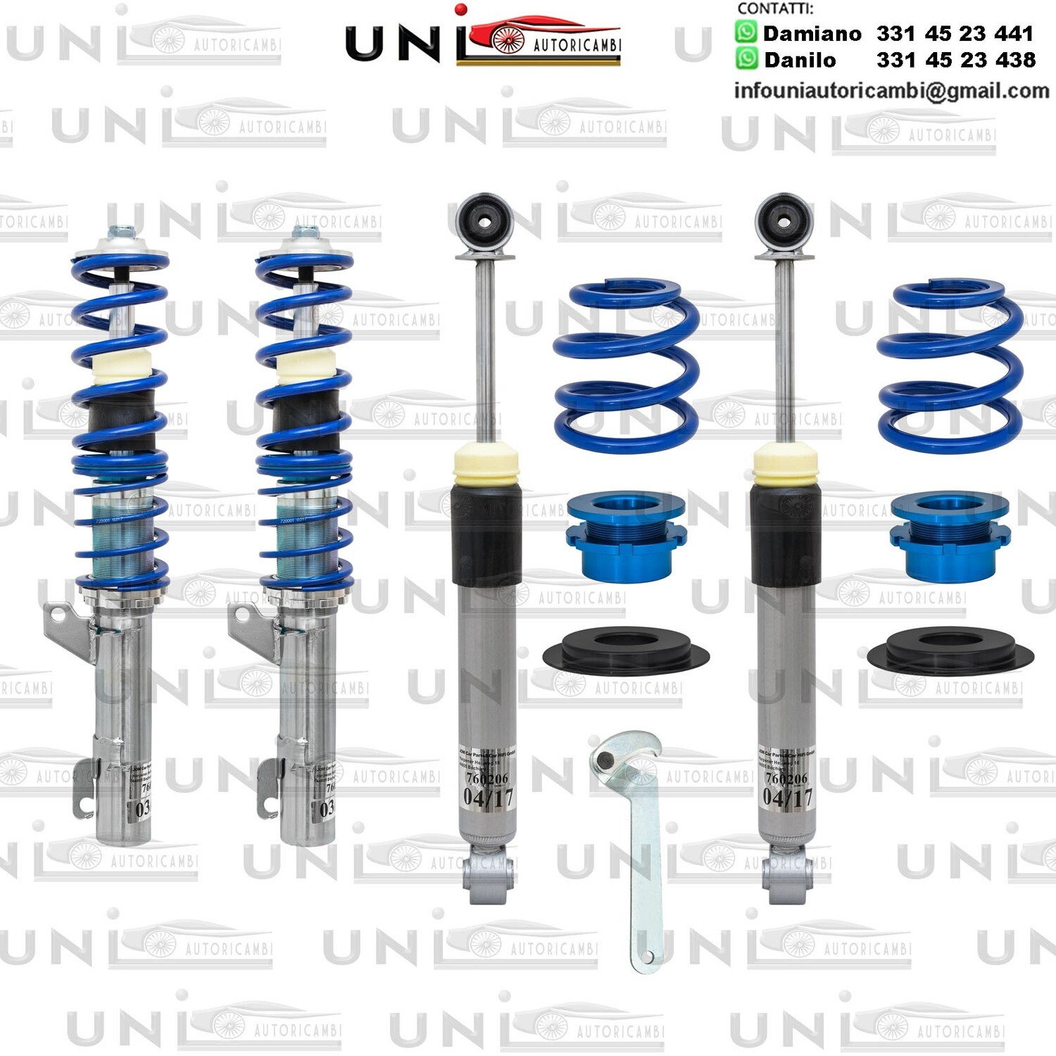 Assetto a Ghiera Regolabile Audi TT Coupe e Quattro (8N) da 1998 a 2006