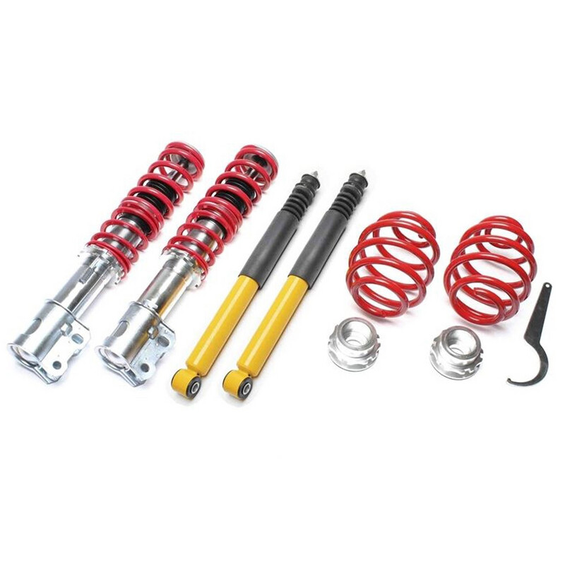 1x Assetto a GHIERA REGOLABILE per: Opel Corsa tipo C, dal 11.2000 - 10.2006, ( 1,4 + 1,8 + 1,7 Diesel solo M14 Ammortizzatore Posteriore )