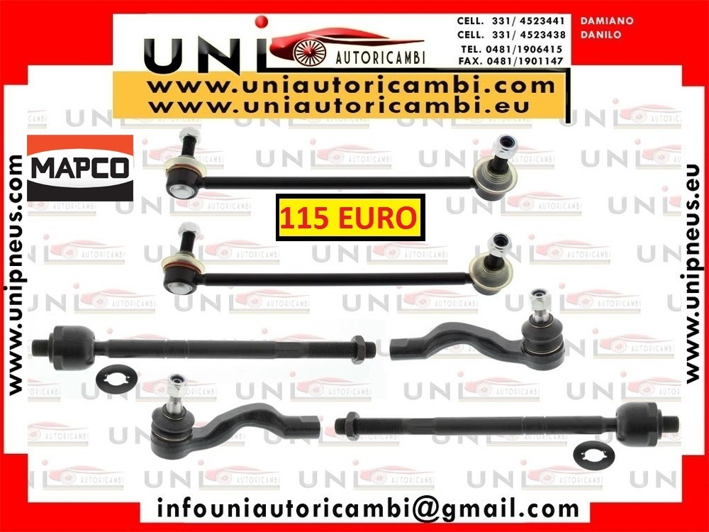 2 Biellette RINFORZATE + 2 Testa barra d`accoppiamento + 2 Asta trasversale per MERCEDES VITO VIANO W639 dal 2003-