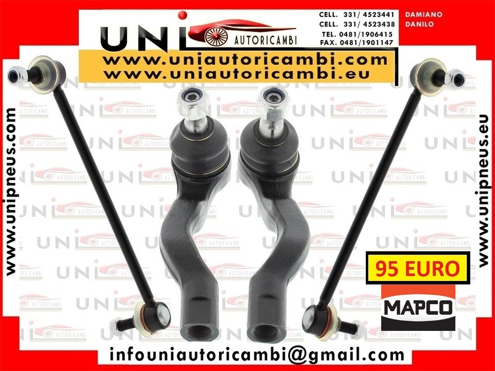 2 Testa barra d`accoppiamento + 2 Biellette per MERCEDES VITO VIANO W639 dal 2003-