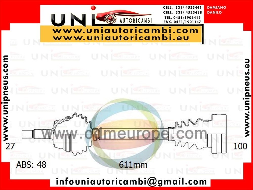 SEMISSE / ALBERO MOTORE POSTRRIORE SINISTRO  SX  per: BMW SERIE 3 E90 E91 E92 E93 e BMW SERIE 1 E81 E82 E87 E88