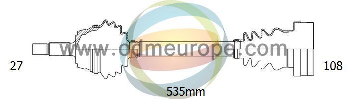 1x ALBERO MOTORE / SEMIASSE ANTERIORE BILATERALE SINISTRO o DESTRO per: MERCEDES VITO V-Classe 200 220 CDI , MERCEDES VITO W638 dal 1996-