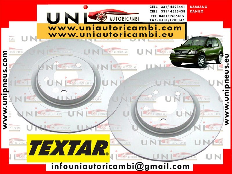 2X Dischi Freno Anteriori Textar PRO Mercedes Classe M ML da 02.1998