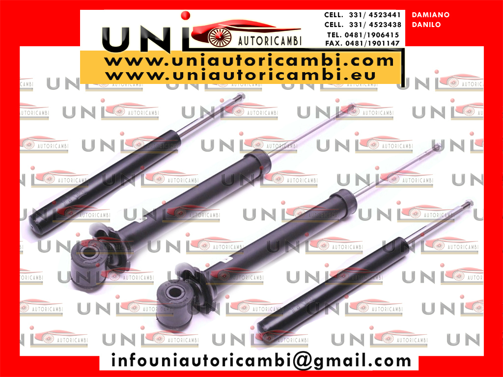 4X Ammortizzatori Normali a Gas per Audi 80 (B4) da 08.1991