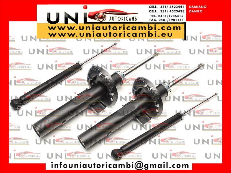 4X Ammortizzatori Normali a Gas per Audi A2 /  VW Polo (9N) / Seat Ibiza (6L) / Skoda Fabia da 02. 2000