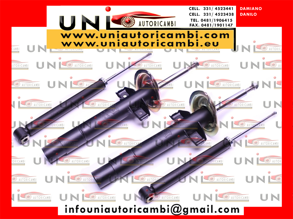 4x Ammortizzatori Normali a Gas per BMW Serie 3 (E46) dal 02.1998 - 02.2005