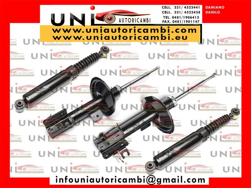 4x Ammortizzatori Normali a Gas per Citröen C8 / Fiat Ulyssee / Lancia Phedra / Peugeot 807 (EA, EB, 179AX, 179, E) da 01.1998