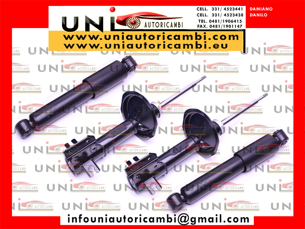4x Ammortizzatori Normali a Gas per  Fiat Punto / Lancia Y (176, 840A) dal 09/1993