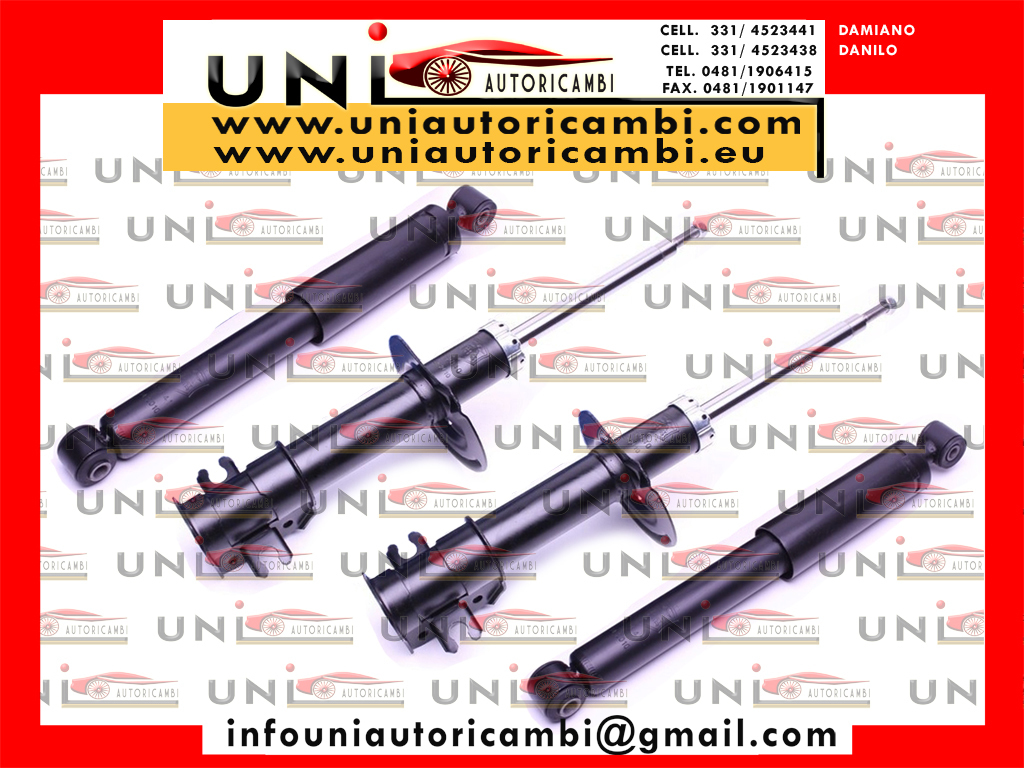 4x Ammortizzatori Normali a Gas per Fiat Punto / Lancia Ypsilon (188, 843) dal 09/1999