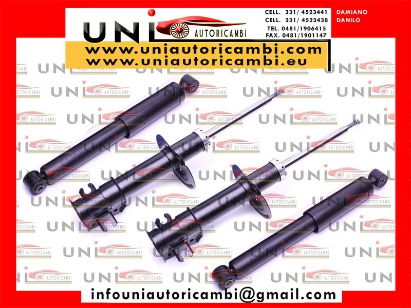 4x Ammortizzatori Normali a Gas per Fiat Punto / Lancia Ypsilon (188, 843) dal 09/1999