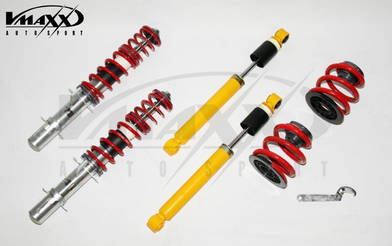 ASSETTO A GHIERA REGOLABILE V-MAXX Audi A3 8L da 08.96 a 02  / TT 8N da 09.98 a 04 / Seat 1M Leon da 01 a 05 / Skoda Octavia (1U) da 2.97 a 04 , Octavia Sw , 4x4 / VW Bora 1J da 05.99 a 00 / Variant