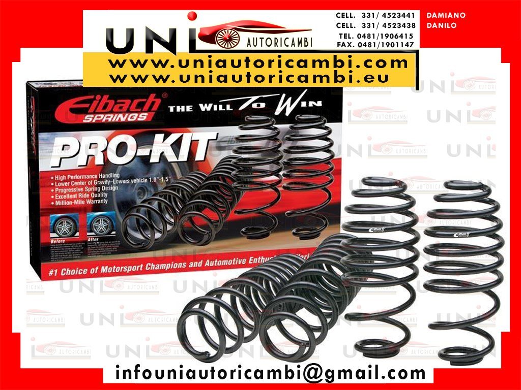 4 Molle Sportive Eibach Pro-Kit Abbassamento Anteriore 30mm Abbassamento Posteriore 20-25 mm