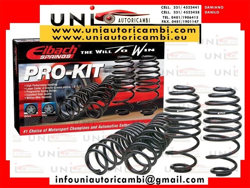 4 Molle Sportive Eibach Pro-Kit Abbassamento Anteriore 30mm Abbassamento Posteriore 20-25 mm