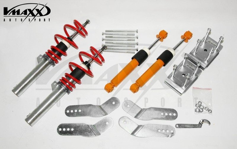 ASSETTO A GHIERA REGOLABILE V-MAXX VW Caddy Maxi/Life Max.(2K) da 04    FRONT AXLE load <-- 1105Kg. excl.4-Motion/XENON (Ø 50mm!!) Posteriore (incl. kit regolazione balestre)