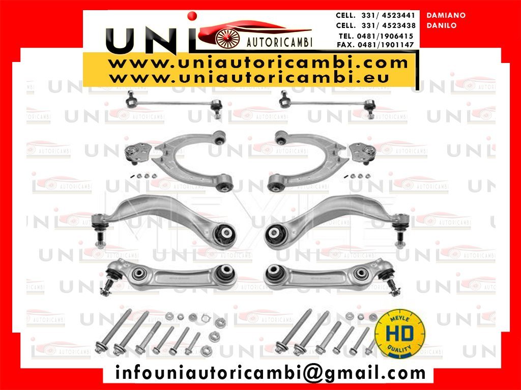 KIT 8 BRACCI PER - BMW SERIE 5 F18 dal 2010  - BMW SERIE 5 Berlina F10 dal 2010  - BMW SERIE 5 Touring (F11)​ dal 2010  - BMW	6 Cabriolet (F12) dal 2010  - BMW	6 Coupé (F13)	dal 2010